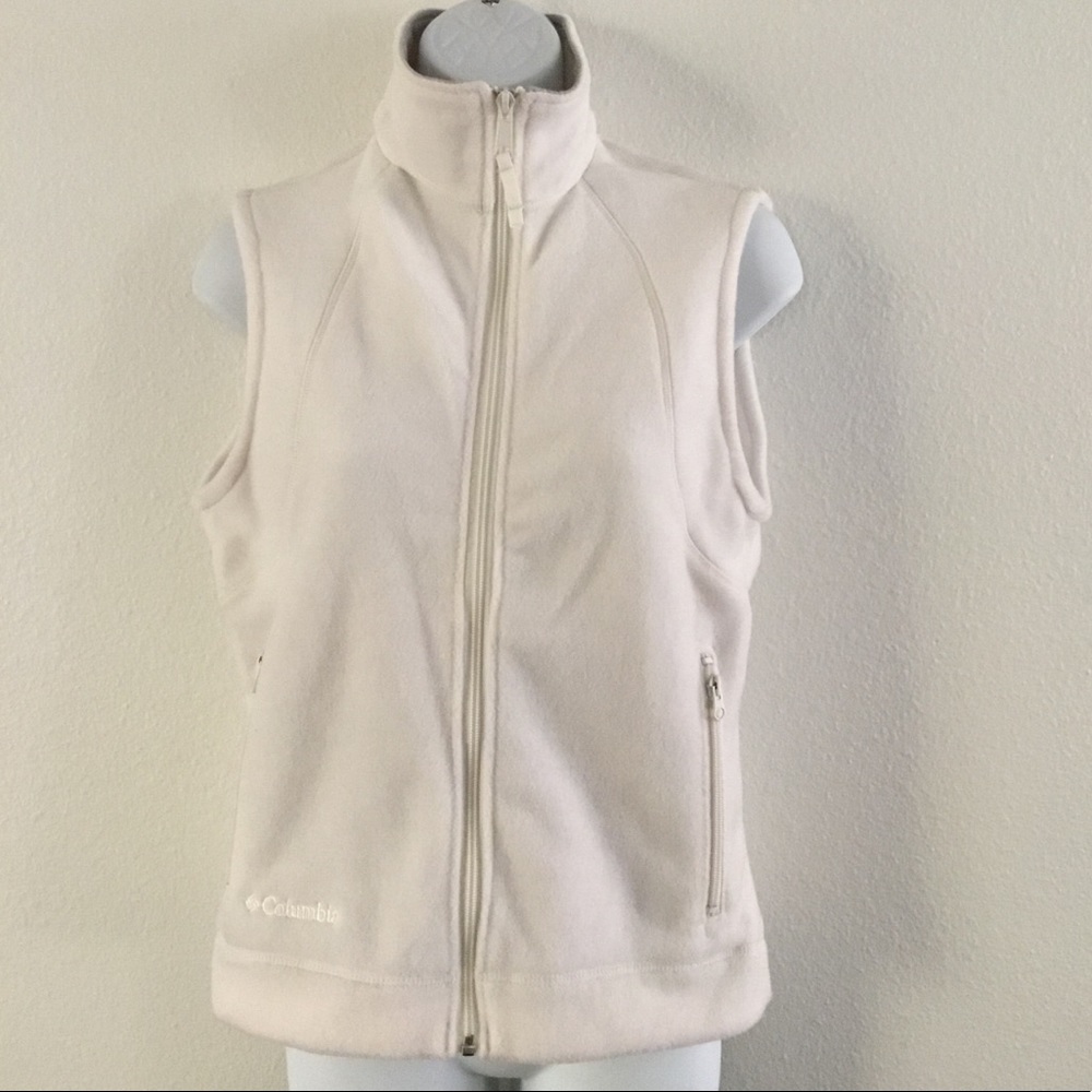 Columbia Sportswear Ivory Cream Fleece Vest